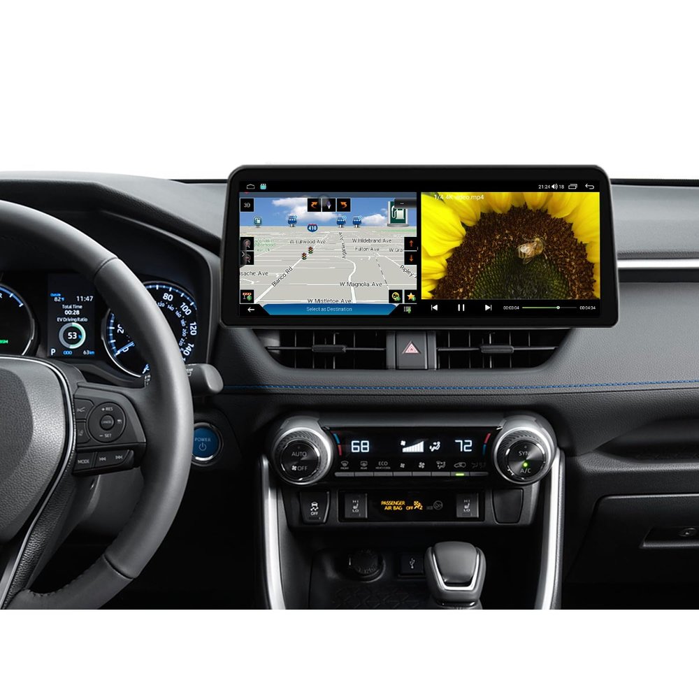 12.3" Android Car Stereo for Toyota RAV4 2023-2025 Wireless Apple Carplay Android Auto Car Radio Bluetooth Head Unit QLED Touch Screen 1920x720 GPS Navigation (8-128GB Plus)