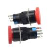 1PC Red Mushroom Emergency Stop Push Button Switch AC250V 3A Switch Equipment Lift Latching Self-Locking Red Mushroom 1NO/2NO(1NO1NC) view 4