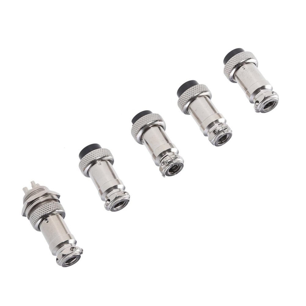 Tofficu 5 PCS GX16-4 Connector Plugs and Sockets Set for Electrical Wiring Female Panel Connector Sturdy Design Compatible Trucks and Boats