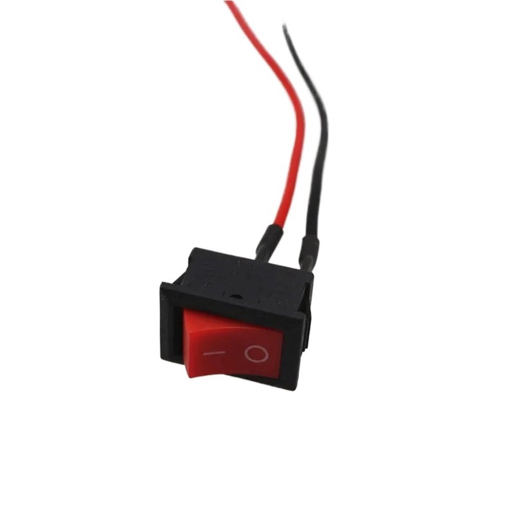 20pcs Push Button Switch Small car Circuit Wire Speaker Electrical mini Boat Shape Round line(Brown)