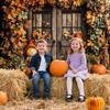 10x8ft Fall Photo Backdrop Thanksgiving Background Autumn Pumpkin Harvest Fall Photograph Backdrop Farmhouse Barn Door Maple Leaves Scarecrow Party Decorations Banner view 2