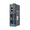 EKI-1524-CE 4-Port RS-232/422/485 Serial Device Server - Twisted Pair - 2 x Network (RJ-45) - 4 x Serial Port - 10/100Base-TX - Fast Ethernet - Wireless LAN - DIN Rail Mountable, Wall Mountable view 1