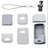 for DJI Osmo Pocket 3 Creator Combo Protective Case, WUNIAK Hook Design with Hook Carrying Rope Soft Silicone Drop-Proof Shockproof Protective Case, Scratch-Resistant, LightweightSilver Gray view 1