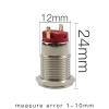 1PC 12mm Waterproof Self-Locking Round Stainless Steel Metal Push Button Switch Car Start Horn Bell Flat Head & High Head(2 Cables) view 3