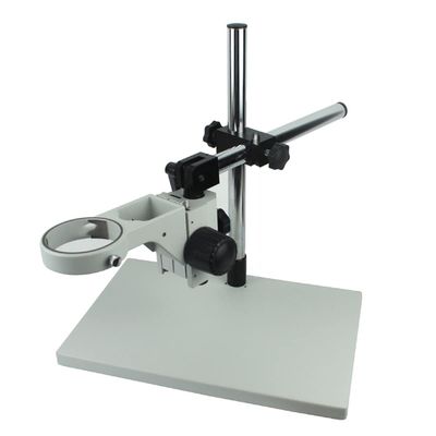 JOEBO Microscope Kit 76mm Diameter Microscope Trinocular Microscope Arm Boom Table Stand Holder Multi-axis Adjustable Microscope Lens Adapters(76mmx25mm White L)