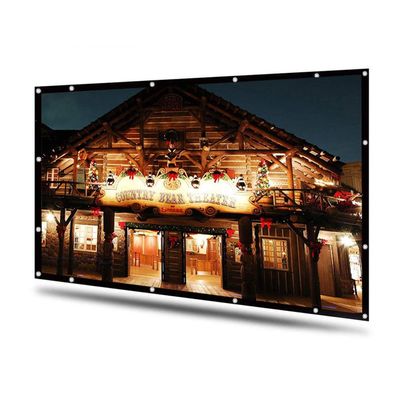 MVUYO 100/120 inch Projector Screen 16:9 White Dacron Diagonal Video Projection Screen Wall Mounted for Home Theater Movie(120 inch)