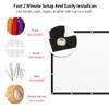 MVUYO 100/120 inch Projector Screen 16:9 White Dacron Diagonal Video Projection Screen Wall Mounted for Home Theater Movie(120 inch) view 4