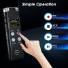 128GB Digital Voice Recorder Voice Activated Recorder with Playback - Upgraded Tape Recorder for Lectures, Meetings, Interviews, Audio Recorder USB Charge, MP3 view 4