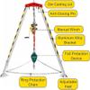 Rescue Tripod Heavy Duty Fire Fighting Tripod Confined SpaceConfined Space Tripod Confined Space Tripod with Fall Arrester, Self-Locking Winch, Safe Harness, Emergency Rescue Tripod Kit, Pi view 4