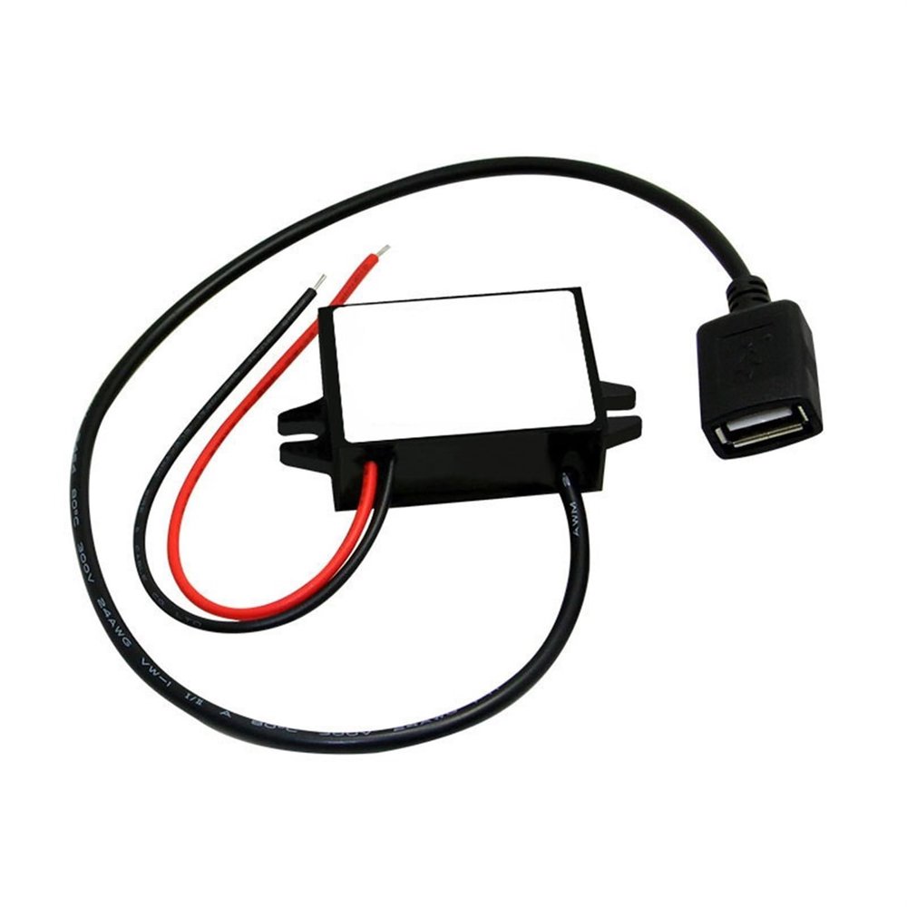 12V 24V 36V 48V 60V 72V to 5V 3A Inverter Converter Mini Micro Female USB Car Phone Charger Adapter for GPS DVR Recorder(USB,DC 20-72V)