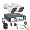 HIKJBSET 4CH 1080P Security Camera System Outdoor Indoor with Motion Detection, Night Vision, with 500GB Hard Drive, 2pcs HD 1080P 1920TVL Surveillance Bullet Cameras, for Home 24/7 Recording view 1