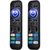 2 Pack Backlit Remote Control Only for Roku TV, Fit for TCL/Onn/Hisense/Element/Sharp/Philips/Westinghouse/Insignia/JVC/RCA/Hitachi/Sanyo Roku Series TVs (Not for Roku Stick and Box)-Black view 1
