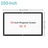 MVUYO 150 Inch Projector Screen Cloth Foldable Anti-Crease Projection Screen Movie Screen for Home Theater view 2