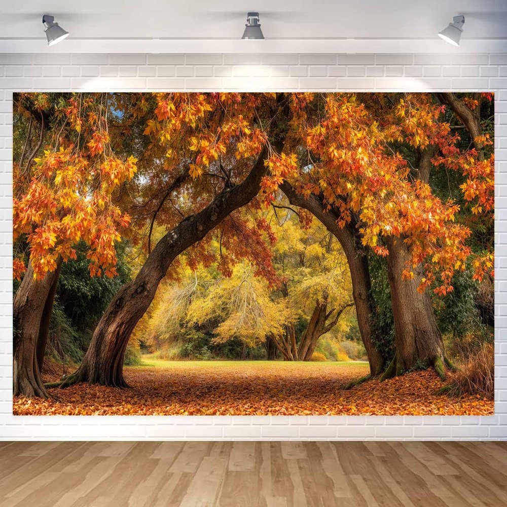 10X8ft Fall Friendsgiving Party Decorations Photo Backdrop Photography Background, Autumn Thanksgiving Forest Pumpkin Patch Backdrops Photo Booth Prop Banner Balloons Wall Decor Tablecloth