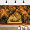 10X8ft Fall Friendsgiving Party Decorations Photo Backdrop Photography Background, Autumn Thanksgiving Forest Pumpkin Patch Backdrops Photo Booth Prop Banner Balloons Wall Decor Tablecloth view 2