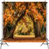 10X8ft Fall Friendsgiving Party Decorations Photo Backdrop Photography Background, Autumn Thanksgiving Forest Pumpkin Patch Backdrops Photo Booth Prop Banner Balloons Wall Decor Tablecloth view 3