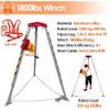 Rescue Tripod Heavy Duty Fire Fighting Tripod Confined SpaceConfined Space Tripod Kit with Rescue Winch & Aluminum Stand, Lifting and Rescue Equipment for Working in High Places/Well/Manhol view 3