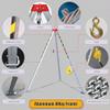Rescue Tripod Heavy Duty Fire Fighting Tripod Confined SpaceConfined Space Tripod Kit with Rescue Winch & Aluminum Stand, Lifting and Rescue Equipment for Working in High Places/Well/Manhol view 4