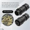 OSCWAZZS 1Pcs M16 Self-Locking/Threaded Connection 2 3 4pin Solder-Free/Welding Connector Front/Rear Installation Socket(Back Panel,Threaded Welding_3P) view 3