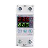 1pcs Usage Dual LED Display 40A 63A 80A Din Rail 230V Adjustable Voltage Surge Protector Relay with Limit Current Protection(120V AC,63A) view 1