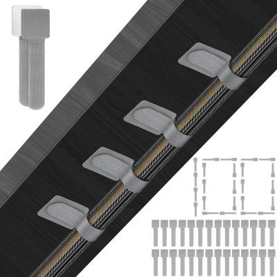 100Pcs Self Adhesive Hook and Loop Cable Straps,Hook and Loop Cable Ties Sticky-back Cord Organizer Cable Management Under Desk Reusable Cable Clip Household & Office Essentials for Home Desk