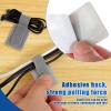 100Pcs Self Adhesive Hook and Loop Cable Straps,Hook and Loop Cable Ties Sticky-back Cord Organizer Cable Management Under Desk Reusable Cable Clip Household & Office Essentials for Home Desk view 4
