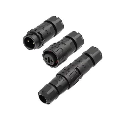 OSCWAZZS 1Pcs M16 Self-Locking/Threaded Connection 2 3 4pin Solder-Free/Welding Connector Front/Rear Installation Socket(Docking,Threaded Welding_3P)