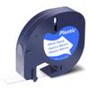 12mm Compatible Plastic Tape Labels 91330 91331 for LT-100T LT-100H Labeling Machines(White-Plastic) view 1