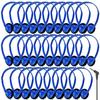 Wensdo Bulk Earbud Headphones 50 Pack for School Classroom Kids, Wholeslae Wired Durable Earphones Class Set for Students Children Toddler Teens Boys Girls and Adult (HY857,50 Blue) view 1
