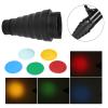 Flash Snoot Mount Conical Snoot Kit | Bowens Mount for Studio Photography/Video Illumination | 5 Color Films & Cellular Grid for Controlled Illumination | Metal Construction, view 4
