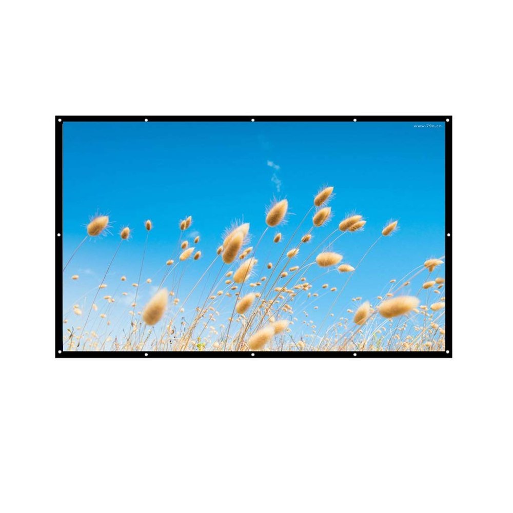 MVUYO 100 inch 16:9 Portable Projection Screen Projector Screen for Home Theater LED Projector(84 inch)
