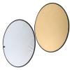 31.5in 2 in 1 Photography Reflector | Gold & Silver Foldable Illumination Reflector for Indoor/Outdoor Portraits | Portable with Carrying Bag, Stainless Steel Frame view 4