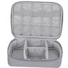 DOITOOL Travel Electronics Storage Bag Multifunctional Digital Accessories Organizer for USB Cables Earphones and More Single Layer Grey Pouch for Easy Packing and Portability view 2