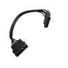 ZHANGLH Desktop Computer ATX Power Supply 4pin Fan Extension Cable D-Port IDE Male Female Cord 18cm view 1