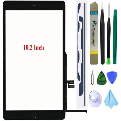 for iPad 7/8 Touch Screen Replacement A2197 A2198 A2200 A2270 A2428 A2429 A2430,for iPad 7th 8th Gen 10.2 Inch Digitizer Glass Replacement with Home Button+ Repair Kits(Black)