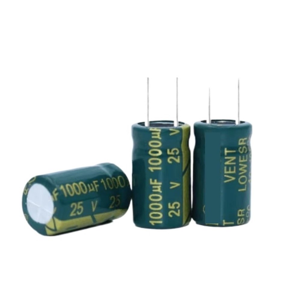 100PCS 1000UF 25V 10X20MM High Frequency Low impedance Direct Insertion electrolytic Capacitor 1000U 1000UF25V