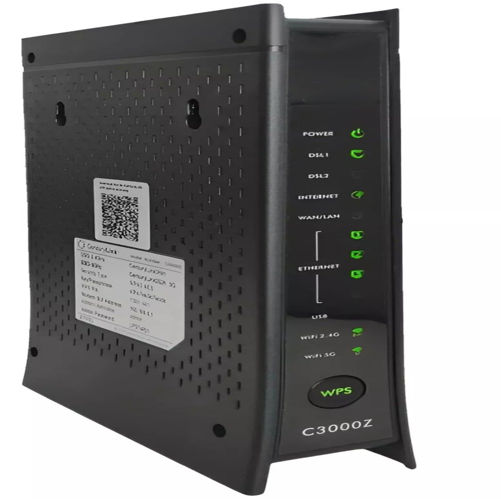 DirectNine Basics C3000Z Modem | CenturyLink Compatible | Dual-Band 802.11n/ac WiFi Router | UMEC UP0251M-12PA AC Adapter Included OEM Packaging (Renewed)
