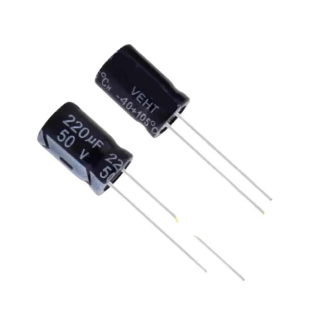 100pcs 220UF 50V 8X12MM Power Supply with Direct Insertion electrolytic Capacitor 50V220UF 220U