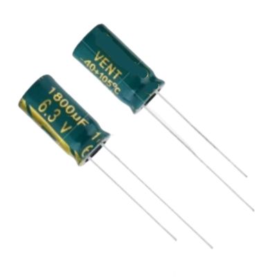 100PCS High Frequency Low impedance Computer Motherboard electrolytic Capacitor 1800UF 6.3V Specification 8X16MM