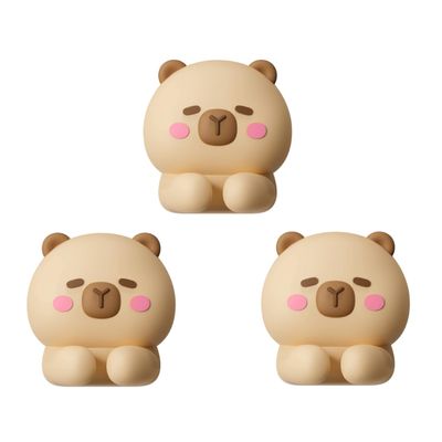 Capybara Cable Organizer, Adorable Animal-Shaped Cable Clips, Desk Cable Management Cord Holder for Home and Office, Cute Wire Clips for Headphones, Chargers, USB Cables (3-Pack)