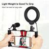 YUYUFA Live Broadcast Smartphone Video Rig 4.7 Inch LED Video Light & Tripod Handle Stanbilizer(E) view 4