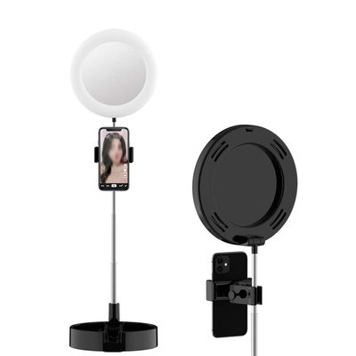 YUYUFA Light 6inch Fill Light 64LED Desktop Lamp Dimmable with Phone Holder Extendable Stand for Selfie Makeup(D)