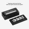 Distribution Block with M8 Screw Terminal, Durably Nylon and Stainless Steel Bus Bar, DC 48V 300A, Ideal for Automobile and Boat Applications (Black) view 2