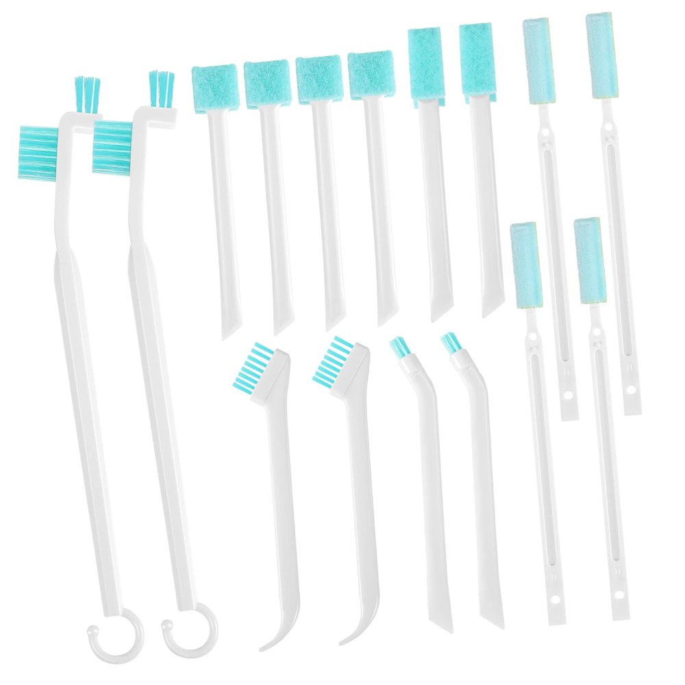 Alipis 16-Piece Crevice Cleaning Brush Set Detail Cleaning Tools for Grooves Window Tracks and Blinds Versatile Portable and Easy to Use
