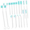 Alipis 16-Piece Crevice Cleaning Brush Set Detail Cleaning Tools for Grooves Window Tracks and Blinds Versatile Portable and Easy to Use view 1