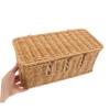 Cabilock Cable Storage Organizer Box Decorative Imitation Rattan Cord Hider Desk Cord Organizer view 4