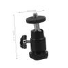 DOITOOL 3sets 2pcs Ball Head Mount Tripod Accessory for Projectors Cameras Rotating Aluminium Alloy Tripod Head Stable Versatile Design for Live Streaming Photography 2pcs*3 view 3