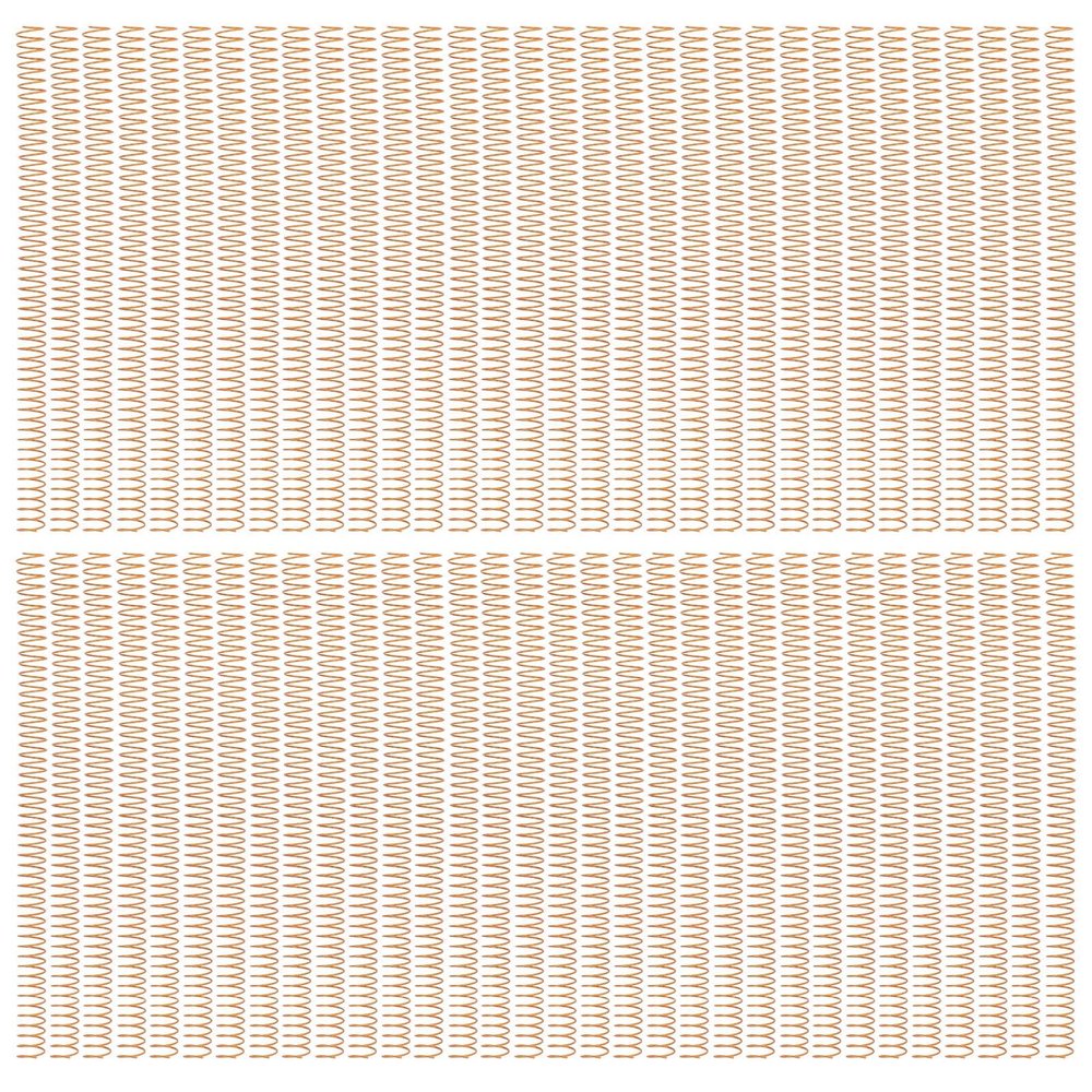 100PCS 16mm Diameter Binding Spiral 48 Cycle 4:1 Pitch, Capacity 140 Sheet Iron Coils for Document Binding (Gold)
