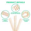 100PCS 16mm Diameter Binding Spiral 48 Cycle 4:1 Pitch, Capacity 140 Sheet Iron Coils for Document Binding (Gold) view 3