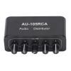 Bi Directional Audio Switcher, 5 Way Stereo Audio Switch Splitter, Easy to Use for Multimedia Conference Room, Aluminum Alloy Housing, Beautiful Sound Quality view 4